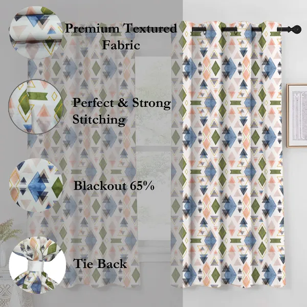White_And_Blue_Textured_Fabric_Curtains_With_Tieback_And_Eyelets_Premium_Long_Printed_Polyester_Parda_Set_For_Bedroom_And_Living_Room_And_Window_Curtains__|_Set_Of_2
