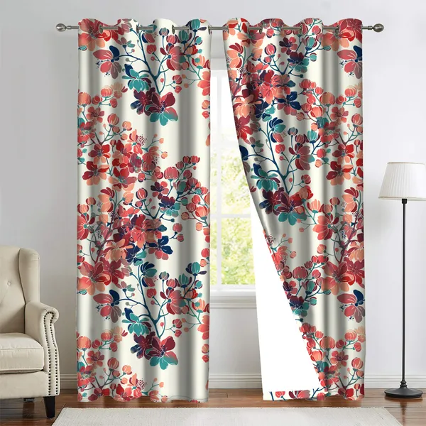 Multicolor_Textured_Fabric_Curtains_With_Tieback_And_Eyelets_Premium_Long_Printed_Polyester_Parda_Set_For_Bedroom_And_Living_Room,_Stylish_Full-Length_Door_And_Window_Curtains__|_Set_Of_2