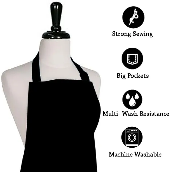 Black_Polycotton_Kitchen_Apron_With_Center_Pocket_Essential_Kitchen_Accessories