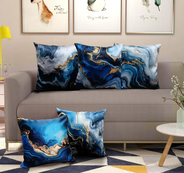Dark_Blue_Set_Of_5_Dark_Blue_Decorative_Cushion_Cover_Decorative_Square_Covers_|_For_Sofa_Couch_Pillow_And_Living_Room_Ethnic_Soft_And_Durable_|_For_Home_Festival_And_Bedroom_Decor_|_16_X_16_Inch
