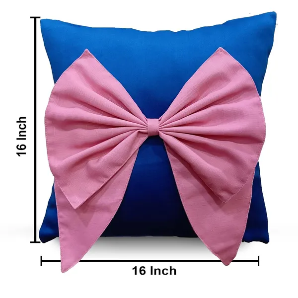 Blue_And_Pink_Set_Of_2_Bow_Cushion_Cover_Decorative_Sofa_Cushion_Covers_With_Invisible_Zipper_And_Textured_Bow_Sofa_Pillow_Cover_|_16_X_16_Inch