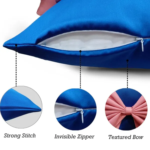 Blue_And_Pink_Set_Of_2_Bow_Cushion_Cover_Decorative_Sofa_Cushion_Covers_With_Invisible_Zipper_And_Textured_Bow_Sofa_Pillow_Cover_|_16_X_16_Inch
