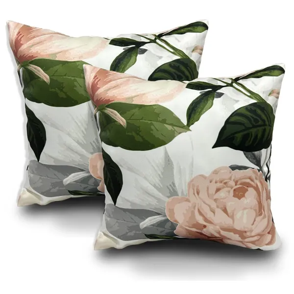 Peach_Set_Of_2_Floral_Print_Cushion_Cover_Soft_Decorative_Square_Cushion_Cover_|_For_Sofa,_Couch_And_Bed_Aesthetic_Ethnic_Multicolor_Embellished_Festival_Home_Decor_|_16_X_16_Inch