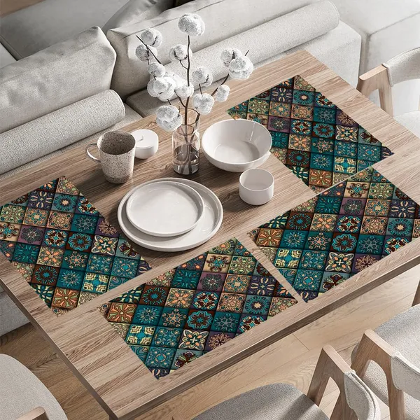 Green_Moroccan_Tiles_Dining_Table_Mats_Set_Of_4_Washable_Table_Mats_For_Dining_Table_Placemats_For_4_Seater_Dining_Table_Home_And_Kitchen_Table_Decor_13_X_18_Inch
