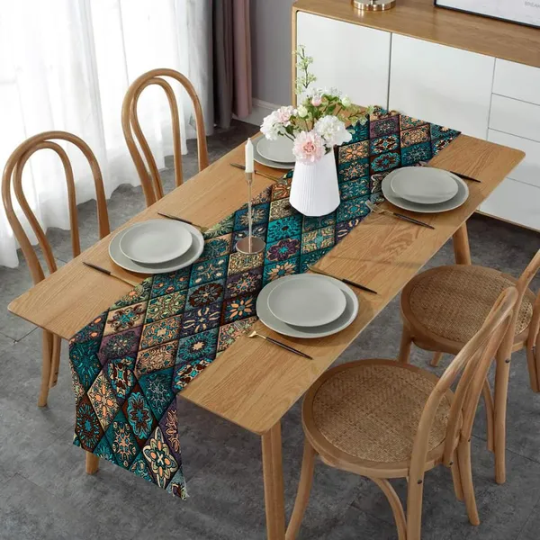 Green_Moroccan_Tiles_Dining_Table_Runner_Washable_Table_Runner_For_8_Seater_Traditional_And_Festive_Long_Dining_Table_Runner_Antiskid_Home_And_Kitchen_Center_Decor_13X86_Inch