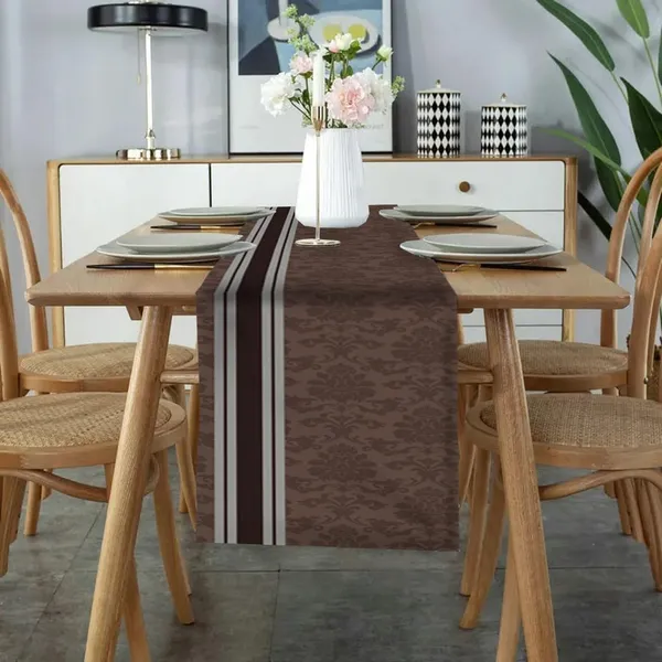 Damask_Brown_Dining_Table_Runner_Washable_Table_Runner_For_8_Seater_Traditional_And_Festive_Long_Dining_Table_Runner_Antiskid_Home_And_Kitchen_Center_Decor_13X86_Inch