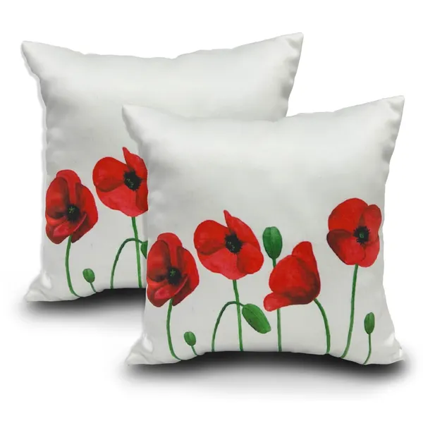 White_And_Red_Set_Of_2_Floral_Print_Cushion_Cover_Soft_Decorative_Square_Cushion_Cover_|_For_Sofa,_Couch_And_Bed_Aesthetic_Ethnic_Multicolor_Embellished_Festival_Home_Decor_|_16_X_16_Inch