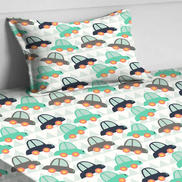 Multicolor_Kids_Bedsheet_With_1_Pillow_Cover_For_Single_Bed_Cute_And_Fun_Print_Sheets_For_Boys_And_Girls,_Ideal_For_Children_Room,_Perfect_For_Kids_Room_Size_5'_X_7.5_(Cars)