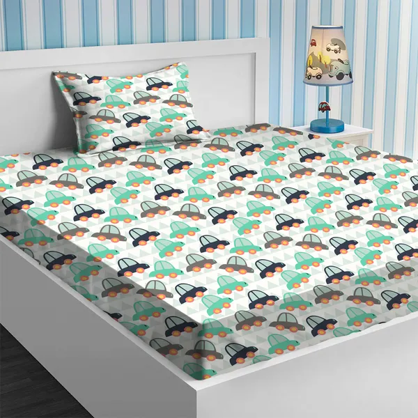 Multicolor_Kids_Bedsheet_With_1_Pillow_Cover_For_Single_Bed_Cute_And_Fun_Print_Sheets_For_Boys_And_Girls,_Ideal_For_Children_Room,_Perfect_For_Kids_Room_Size_5'_X_7.5_(Cars)