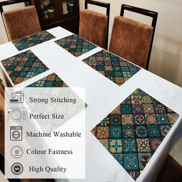 Green_Moroccan_Tiles_Dining_Table_Mats_Set_Of_6_Washable_Dining_Table_Mats_For_6_Seater_Placemats_Elegant_Dining_Mats_For_Home,_Kitchen_And_Coffee_Tables_13_X_18_Inch