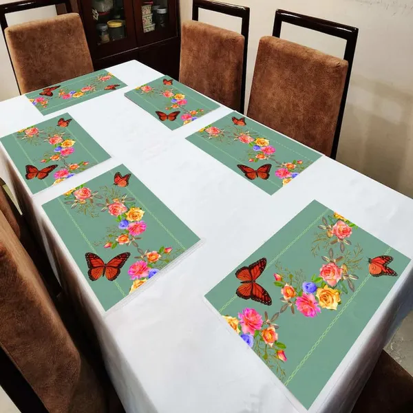 Floral_Green_Dining_Table_Mats_Set_Of_6_Washable_Dining_Table_Mats_For_6_Seater_Placemats_Elegant_Dining_Mats_For_Home,_Kitchen_And_Coffee_Tables_13_X_18_Inch