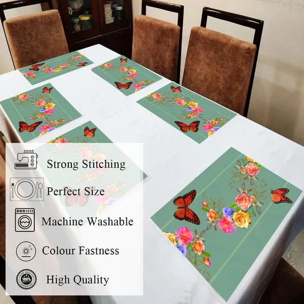 Floral_Green_Dining_Table_Mats_Set_Of_6_Washable_Dining_Table_Mats_For_6_Seater_Placemats_Elegant_Dining_Mats_For_Home,_Kitchen_And_Coffee_Tables_13_X_18_Inch