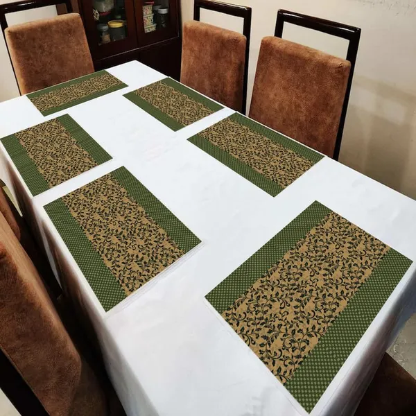 Green_Leaves_Dining_Table_Mats_Set_Of_6_Washable_Dining_Table_Mats_For_6_Seater_Placemats_Elegant_Dining_Mats_For_Home,_Kitchen_And_Coffee_Tables_13_X_18_Inch