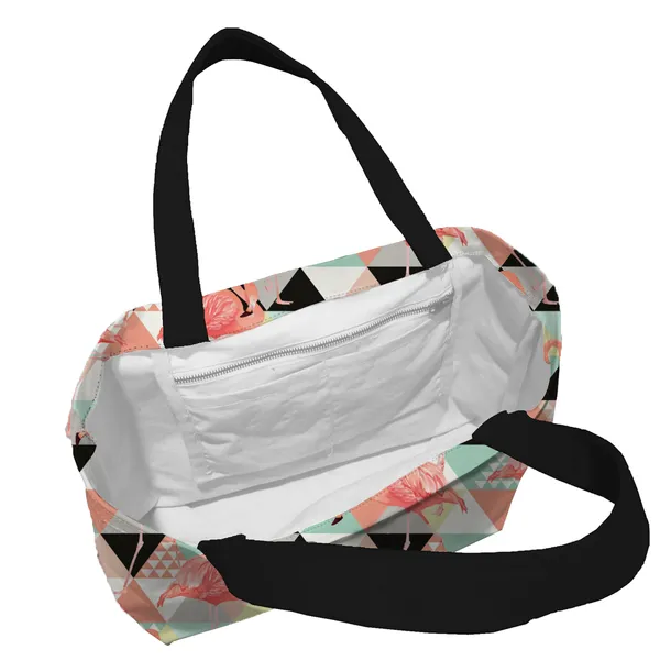 Multicolor_Poly_Canvas_Palm_Flamingo_Digital_Print_Beach_Bag_With_Inner_Zip_Pocket,Multi_Purpose_Use,_Re-Usable_,Stylish_And_Spacious_||20"X12"X6"+_Handle-20"