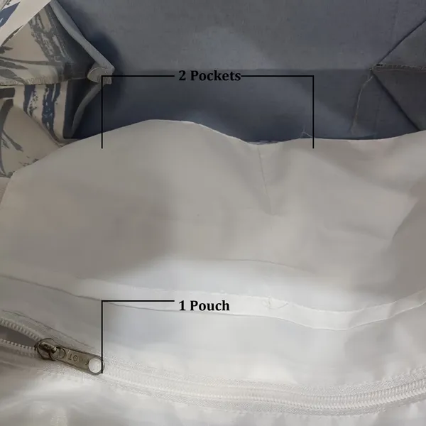 White_And_Blue_Poly_Canvas_Palm_Beach_Digital_Print_Beach_Bag_With_Inner_Zip_Pocket,Multi_Purpose_Use,_Re-Usable_,Stylish_And_Spacious_||20"X12"X6"+_Handle-20"