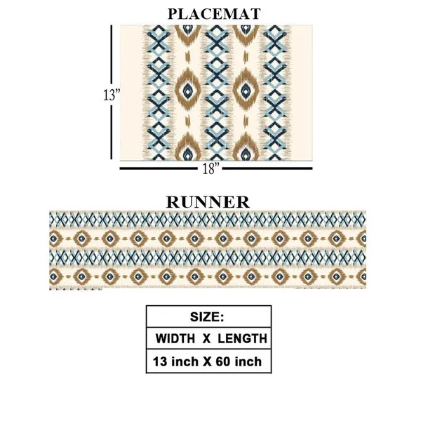Cream_Set_Of_4_Dining_Table_Mats_With_1_Runner_Washable_Table_Runner_And_Mats_Elegant_Table_Mats_For_Dining_Table_Decorative_Center_Runner_And_Mats_For_4_Seater_Table_Decor_|_13X60_Inch