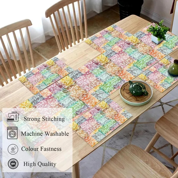 Multicolor_Dining_Table_Mats_Set_Of_4_With_1_Runner_Washable_Table_Runner_And_Mats_Elegant_Table_Mats_For_Dining_Table_Decorative_Center_Runner_And_Mats_For_4_Seater_Table_Decor_13X60_Inch