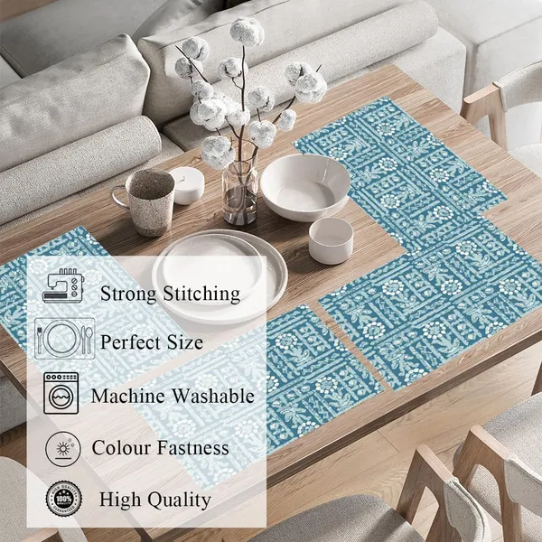 Sky_Blue_Dining_Table_Mats_Set_Of_4_With_1_Runner_Washable_Table_Runner_And_Mats_Elegant_Table_Mats_For_Dining_Table_Decorative_Center_Runner_And_Mats_For_4_Seater_Table_Decor_13X60_Inch