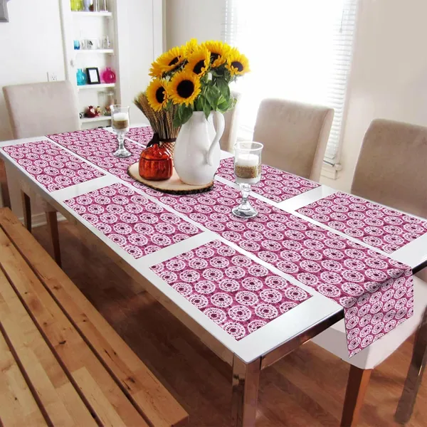 Pink_Dining_Table_Mats_Set_Of_6_With_1_Runner_Washable_And_Elegant_Table_Mats_For_Dining_Table_Decorative_Centre_Runner_And_Mats_For_6_Seater_Home_And_Kitchen_Table_Decor_13X72_Inch