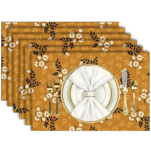 Yellow_Dining_Table_Mats_Set_Of_6_Washable_Dining_Table_Mats_For_6_Seater_Placemats_Elegant_Dining_Mats_For_Home,_Kitchen_And_Coffee_Tables_13_X_18_Inch