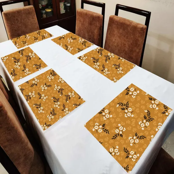 Yellow_Dining_Table_Mats_Set_Of_6_Washable_Dining_Table_Mats_For_6_Seater_Placemats_Elegant_Dining_Mats_For_Home,_Kitchen_And_Coffee_Tables_13_X_18_Inch