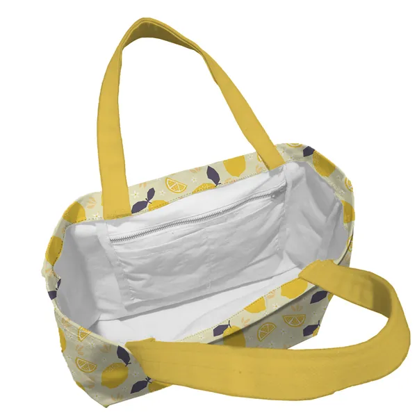 Yellow_Poly_Canvas_Palm_Lemon_Digital_Print_Beach_Bag_With_Inner_Zip_Pocket,Multi_Purpose_Use,_Re-Usable_,Stylish_And_Spacious_||20"X12"X6"+_Handle-20"