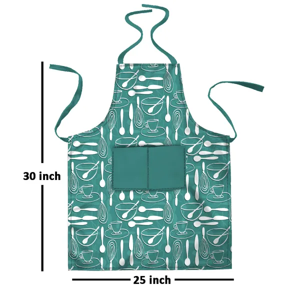 Green_Polyester_Kitchen_Apron_With_Center_Pocket_|_Essential_Kitchen_Accessories_For_Women_And_Men