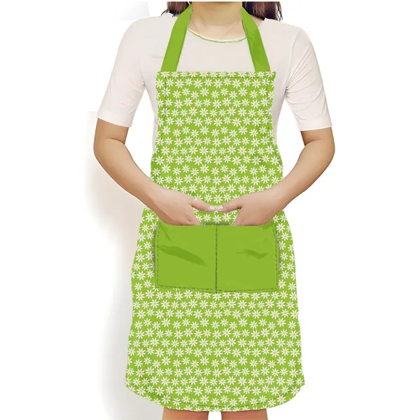 Green_Polyester_Kitchen_Apron_With_Center_Pocket_|_Essential_Kitchen_Accessories_For_Women_And_Men