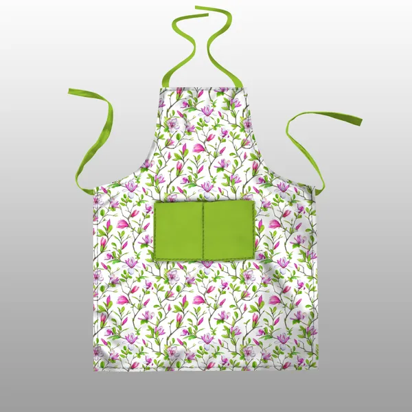 Green_Polyester_Kitchen_Apron_With_Center_Pocket_|_Essential_Kitchen_Accessories_For_Women_And_Men