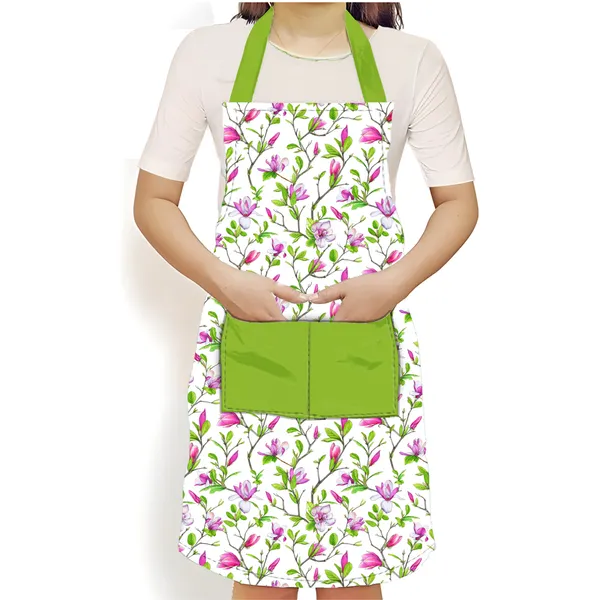 Green_Polyester_Kitchen_Apron_With_Center_Pocket_|_Essential_Kitchen_Accessories_For_Women_And_Men