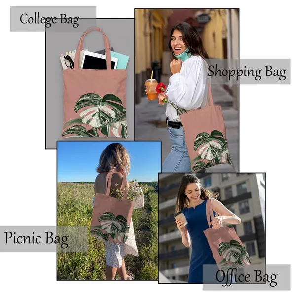 Pink_Tote_Bag_Large_Canvas_Reusable_Travel_Bags_Stylish_Cloth_Shoulder_Tote_For_Office_College_Gym_Shopping_Big_Size_Professional_Fabric_Totes_Set_Of_4