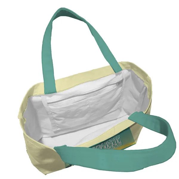 Green_Poly_Canvas_Palm_Beach_Digital_Print_Beach_Bag_With_Inner_Zip_Pocket,Multi_Purpose_Use,_Re-Usable_,Stylish_And_Spacious_||20"X12"X6"+_Handle-20"