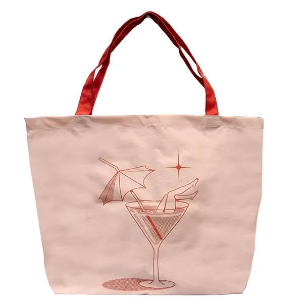 Light_Orange_Poly_Canvas_Artist_Digital_Print_Beach_Bag_With_Inner_Zip_Pocket,Multi_Purpose_Use,_Re-Usable_,Stylish_And_Spacious_||20"X12"X6"+_Handle-20"
