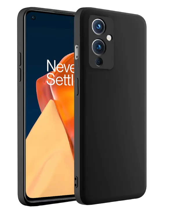 Black_Oneplus_High-Grade_Liquid_Silicone_Premium_Flip_Cover