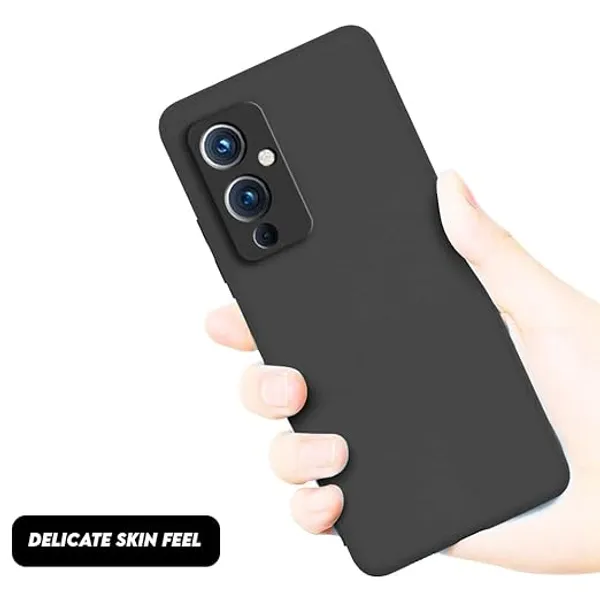 Black_Oneplus_High-Grade_Liquid_Silicone_Premium_Flip_Cover
