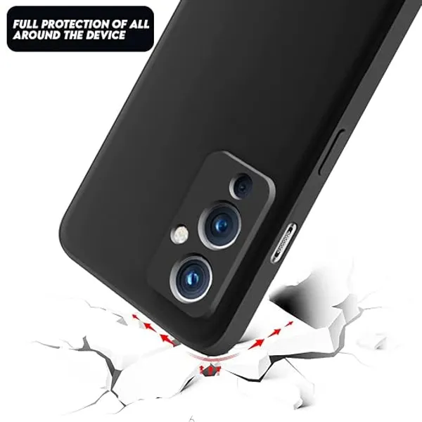 Black_Oneplus_High-Grade_Liquid_Silicone_Premium_Flip_Cover