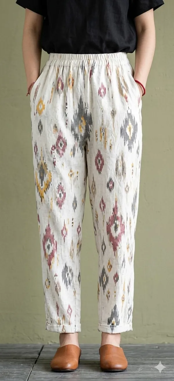 Ivory_Ikat_Pants