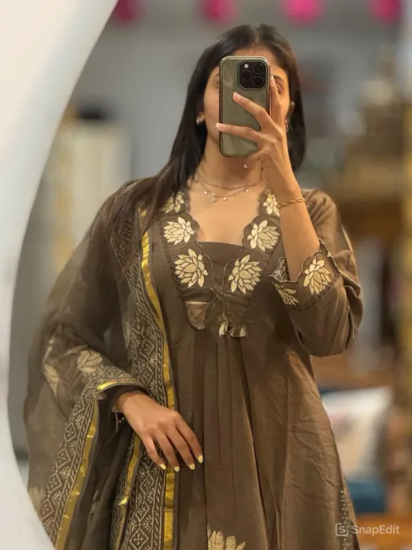 Coffee_Brown_Embroidered_Cotton_Kurta_Set_with_Pants_&_Printed_Dupatta