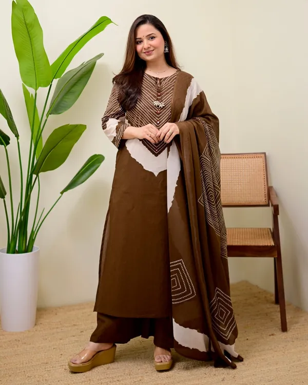 Elegant_Cocoa_Brown_Hand_Block_Print_Cotton_Kurta_Set_with_Dupatta_for_Women