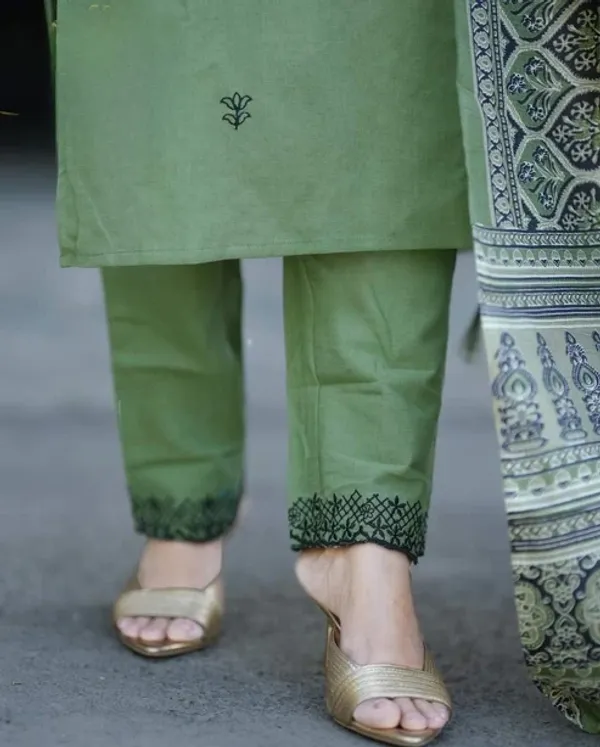 Green_Embroidered_Cotton_Kurta_and_Pant_Set_with_Dupatta
