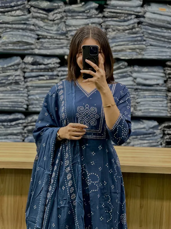 Navy_Blue_Printed_Anarkali_Kurta_Set_with_Matching_Dupatta_and_Straight_Pants