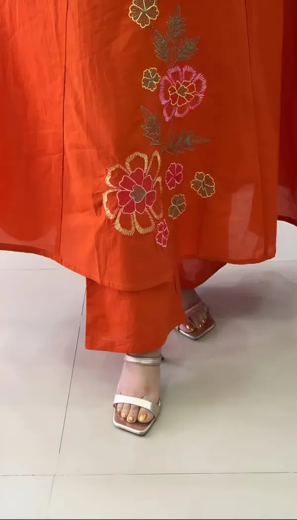 Orange_Floral_Embroidered_Straight_Kurta_Palazzo_Set_with_Dupatta