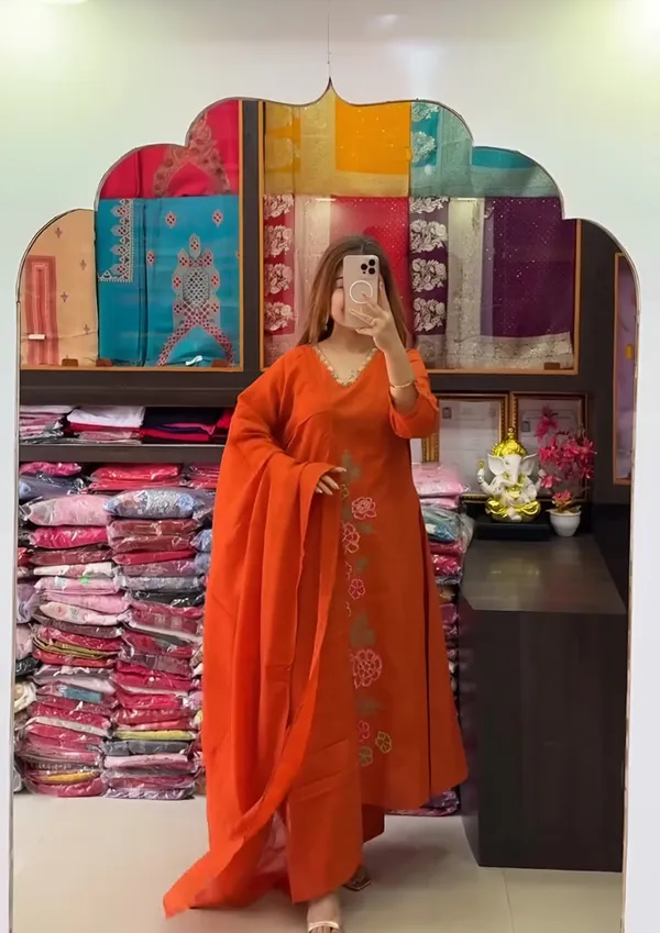 Orange_Floral_Embroidered_Straight_Kurta_Palazzo_Set_with_Dupatta