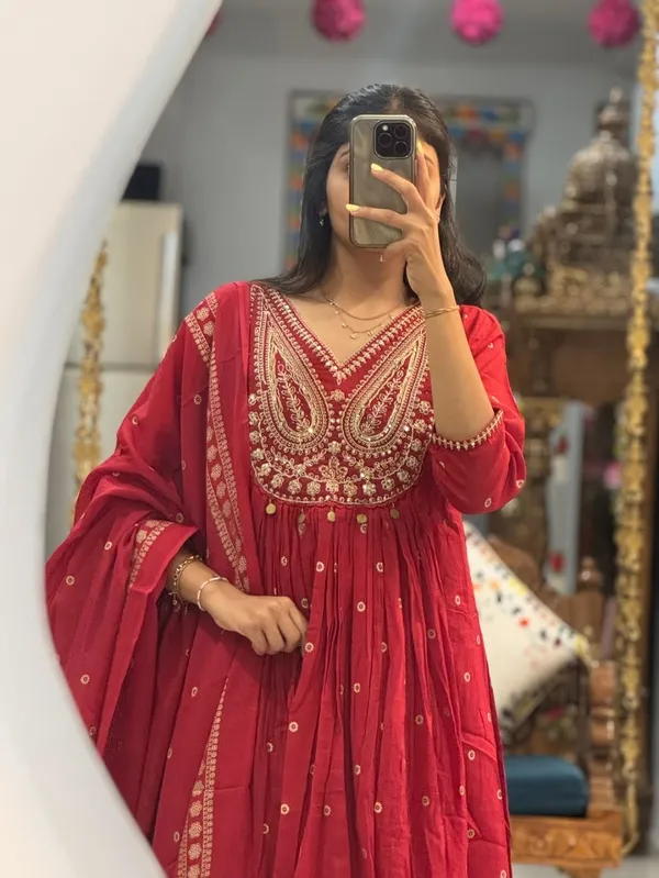 Rani_Pink_Embroidered_Anarkali_Kurta_Set_with_Matching_Dupatta