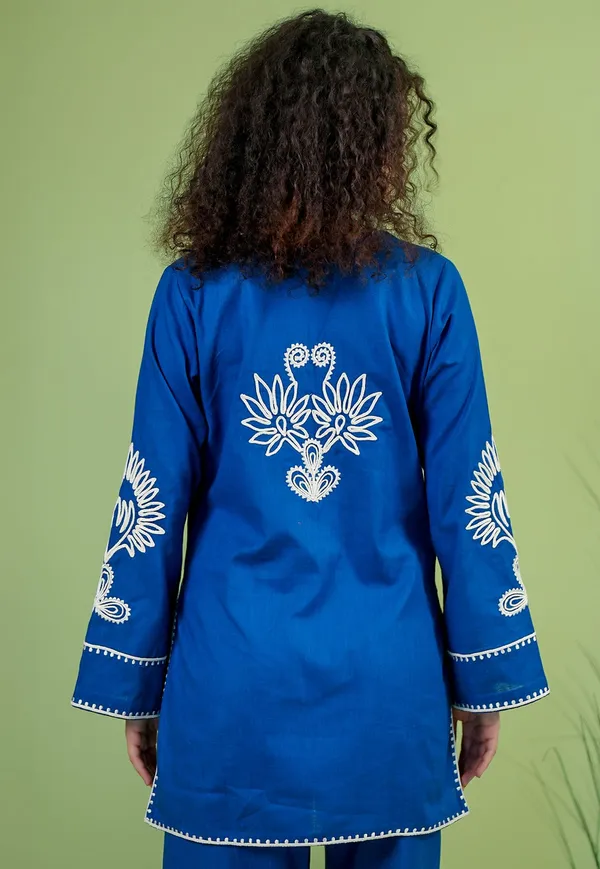 Royal_Blue_Embroidered_Kurta_Palazzo_Set_with_White_Floral_Thread_Work