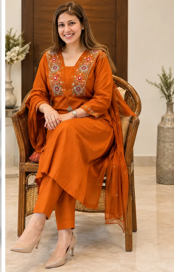 Rust_Orange_Embroidered_Kurta_Set_with_Dupatta