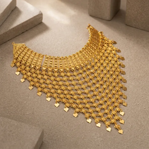 Gold_Alloy_Traditional_Coin_Design_Statement_Necklace_For_Women