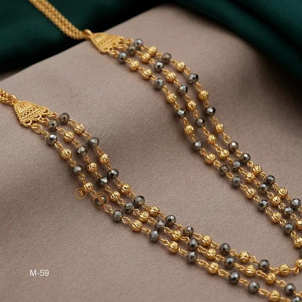 Gold_Alloy_Multi_Strand_Beaded_Necklace_For_Women