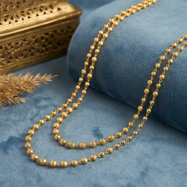 Gold_Alloy_Beaded_Chain_Necklace_Set_For_Women