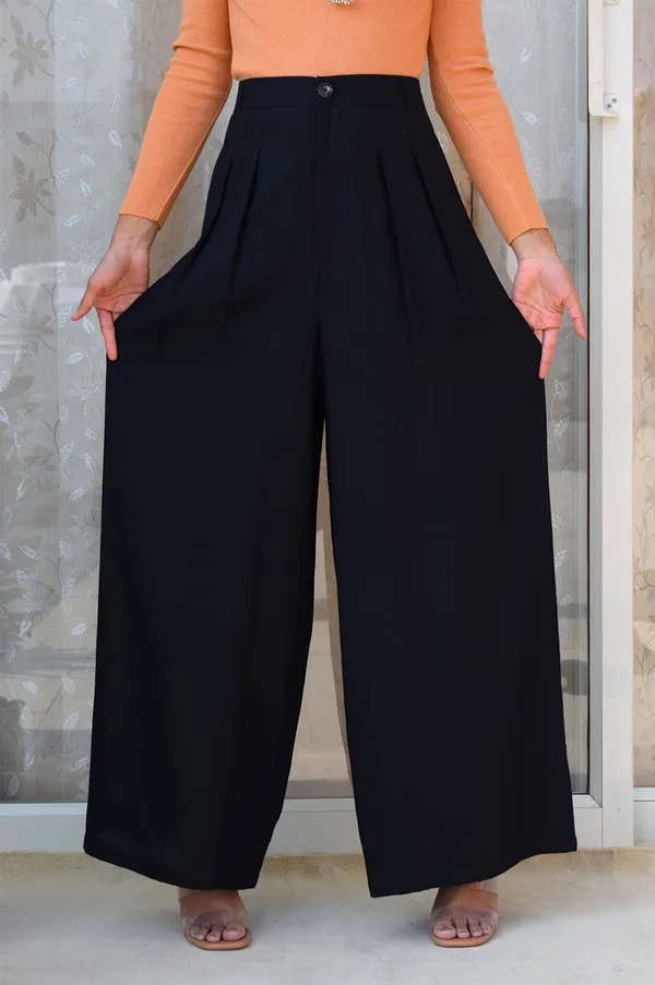 Black_Rayon_Bahamas_Pants_For_Women